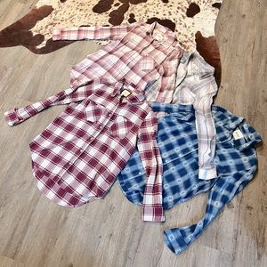 FREE SHIPPING: End of Season Bundle Sale: Assorted Flannel Shirts